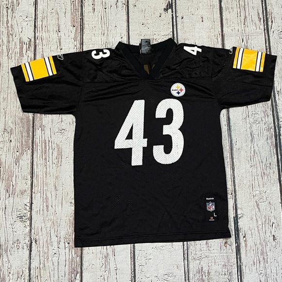 Boys Kids Troy Polamalu Pittsburgh Steelers Reebok NFL Football Jersey - Picture 1 of 8